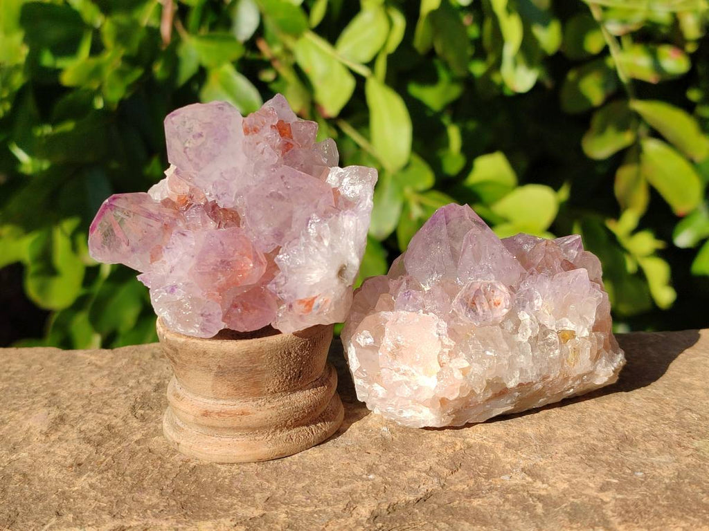 Natural Amethyst Spirit Quartz Clusters x 12 From Boekenhouthoek, South Africa - Toprock Gemstones and Minerals 