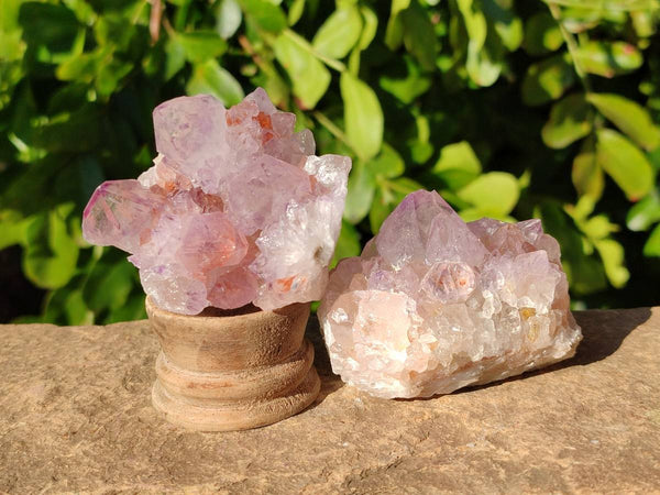 Natural Amethyst Spirit Quartz Clusters x 12 From Boekenhouthoek, South Africa