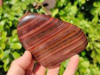 Polished Banded Tiger Iron Standing Free Forms x 4 From South Africa