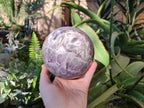 Polished Smokey Chevron Amethyst Sphere x 1 from Ankazobe, Madagascar - Toprock Gemstones and Minerals 