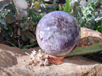 Polished Smokey Chevron Amethyst Sphere x 1 from Ankazobe, Madagascar - Toprock Gemstones and Minerals 