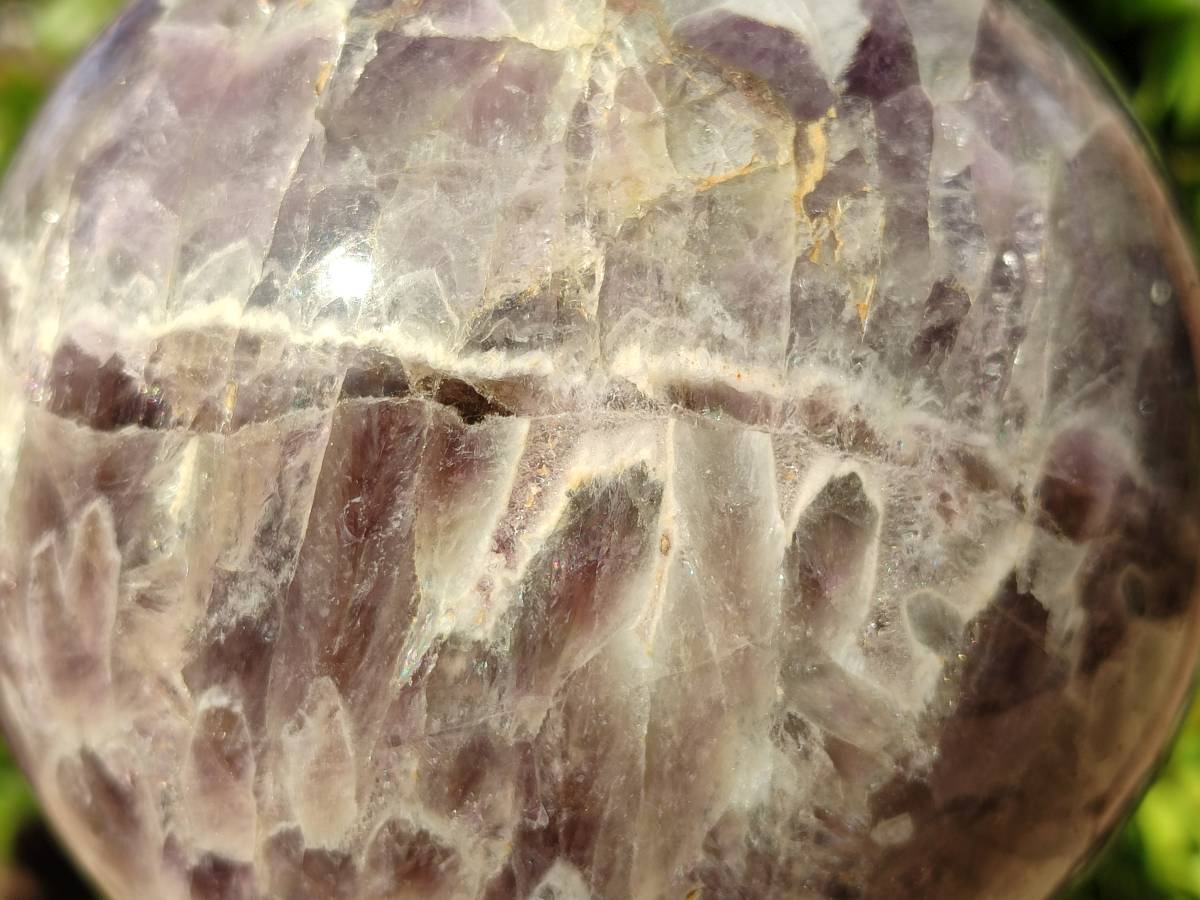 Polished Smokey Chevron Amethyst Sphere x 1 from Ankazobe, Madagascar - Toprock Gemstones and Minerals 