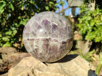Polished Smokey Chevron Amethyst Sphere x 1 from Ankazobe, Madagascar