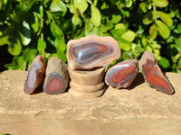 Polished On One Side Red Sashe River Agate Nodules x 28 From Zimbabwe - Toprock Gemstones and Minerals 
