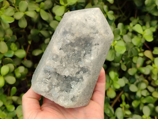 Polished Celestite Standing Free Forms x 2 From Sakoany, Madagascar