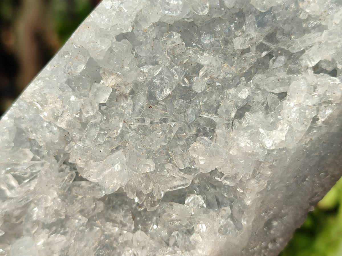 Polished Celestite Standing Free Forms x 2 From Sakoany, Madagascar - Toprock Gemstones and Minerals 