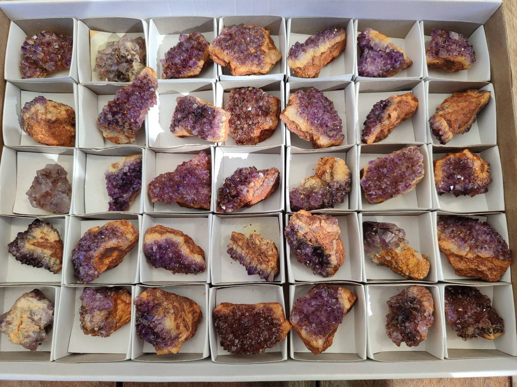 Natural Amethystos Amethyst Clusters x 35 From Kwaggafontein, South Africa - Toprock Gemstones and Minerals 