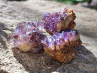 Natural Amethystos Amethyst Clusters x 35 From Kwaggafontein, South Africa