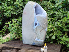 Polished Blue Lace Agate Standing Free Form x 1 From Malawi - Toprock Gemstones and Minerals 