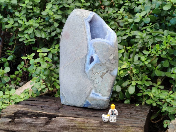 Polished Blue Lace Agate Standing Free Form x 1 From Malawi