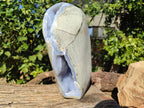 Polished Blue Lace Agate Standing Free Form x 1 From Malawi - Toprock Gemstones and Minerals 