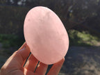 Polished Rose Quartz Standing Free Forms x 2 Madagascar - Toprock Gemstones and Minerals 