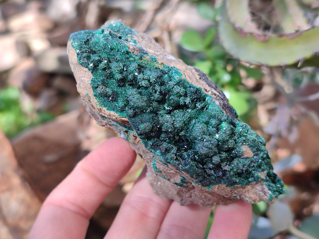 Natural Crystalline Malachite Specimens x 6 From Congo - Toprock Gemstones and Minerals 