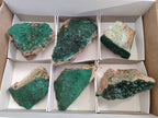 Natural Crystalline Malachite Specimens x 6 From Congo - Toprock Gemstones and Minerals 