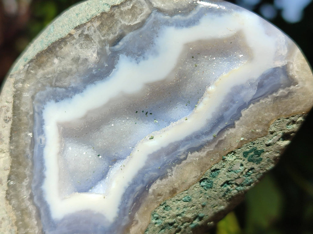 Polished Blue Lace Agate Stranding Free Forms x 3 From Malawi - Toprock Gemstones and Minerals 