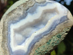 Polished Blue Lace Agate Stranding Free Forms x 3 From Malawi - Toprock Gemstones and Minerals 