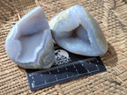 Polished Blue Lace Agate Standing Free Forms x 6 From Malawi - Toprock Gemstones and Minerals 