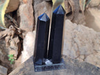 Polished Black Basalt Points x 5 From Madagascar - Toprock Gemstones and Minerals 