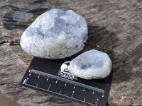 Polished Celestite Geodes x 5 From Sakoany, Madagascar