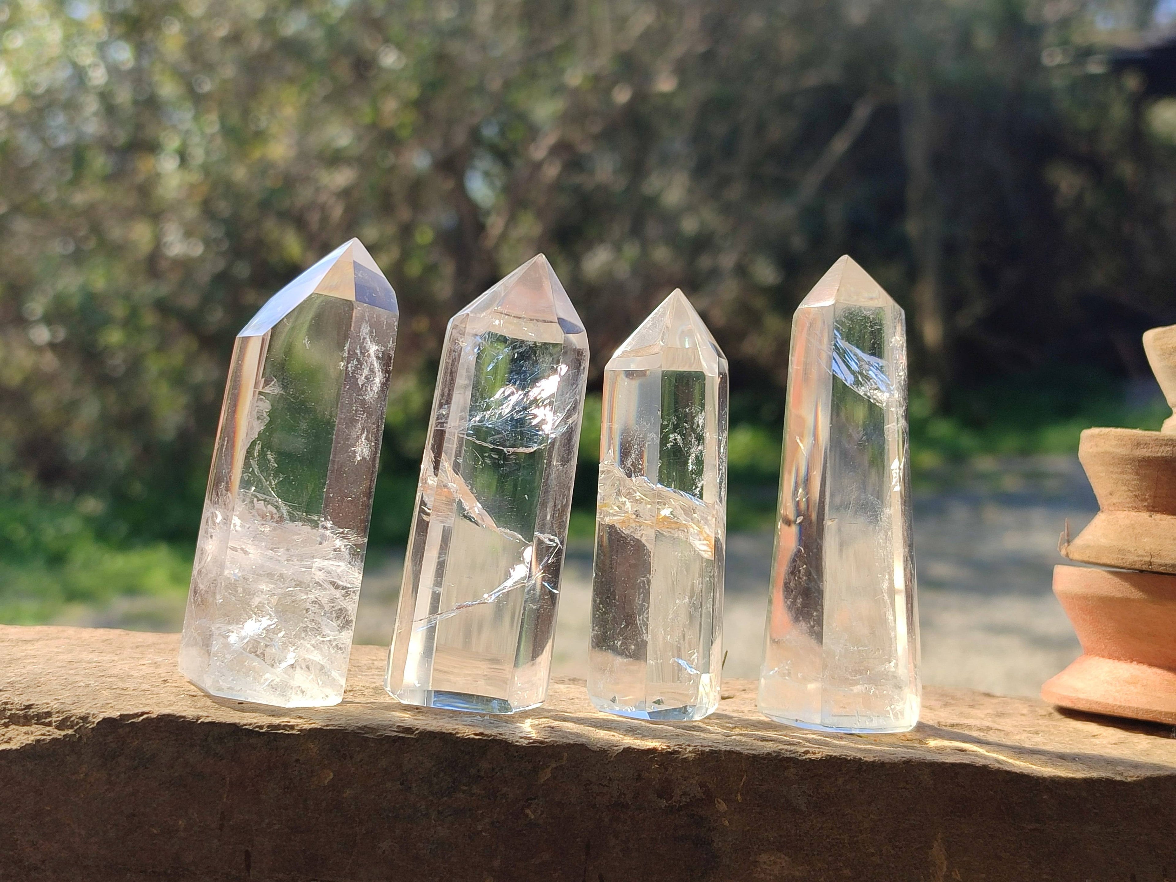 Polished Clear Quartz Crystals x 24 From Madagascar - Toprock Gemstones and Minerals 