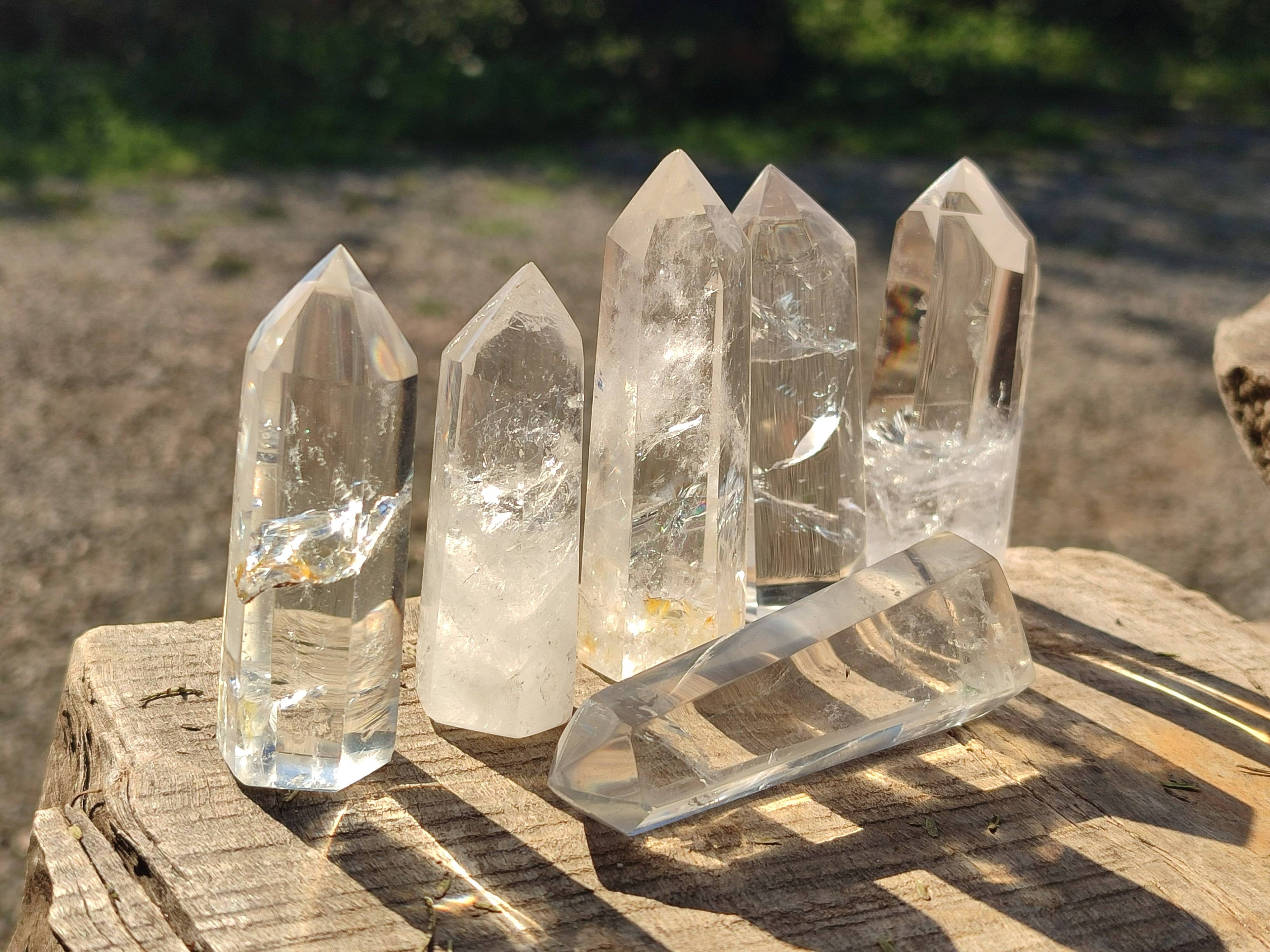 Polished Clear Quartz Crystals x 24 From Madagascar - Toprock Gemstones and Minerals 