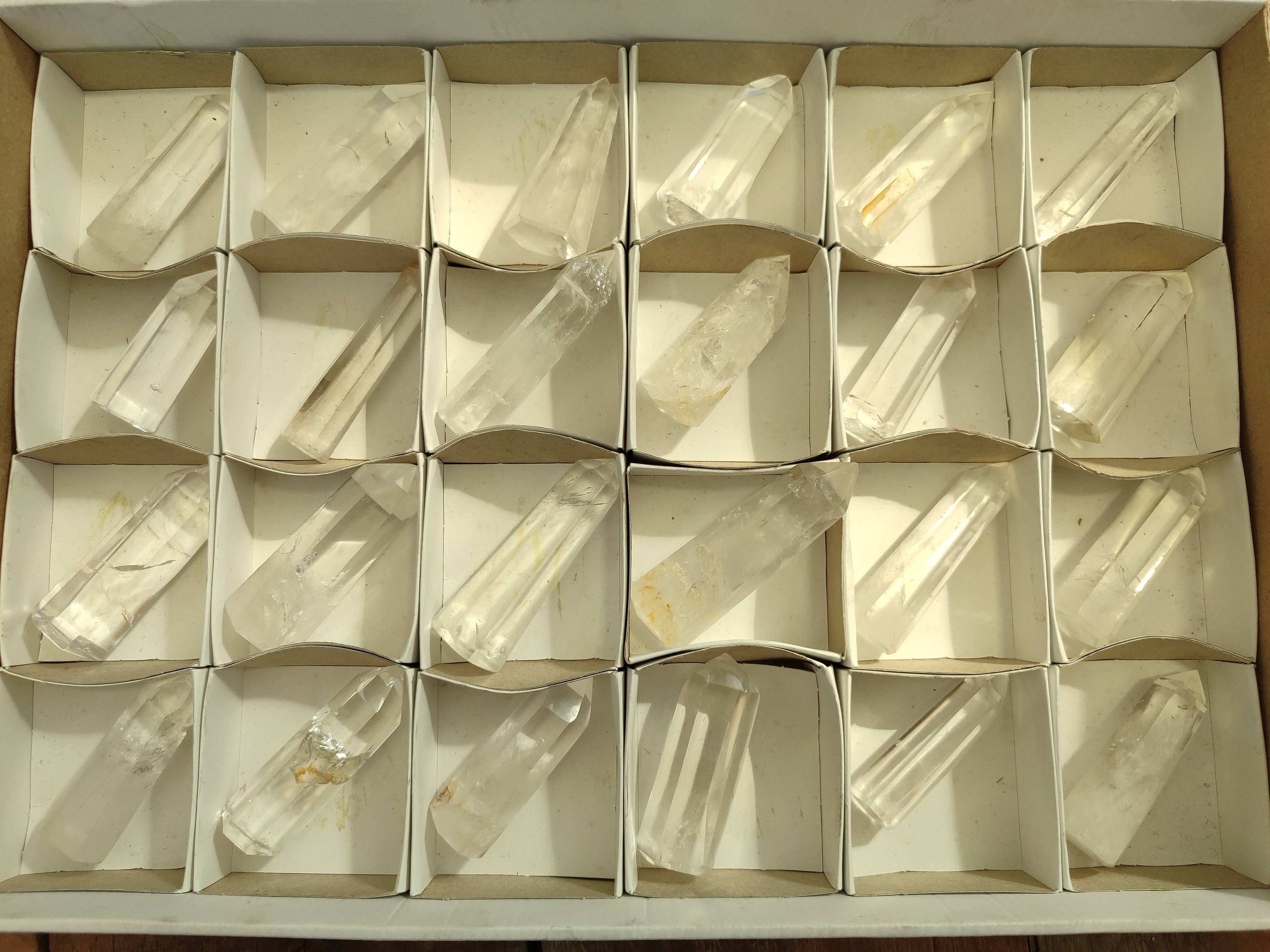 Polished Clear Quartz Crystals x 24 From Madagascar - Toprock Gemstones and Minerals 