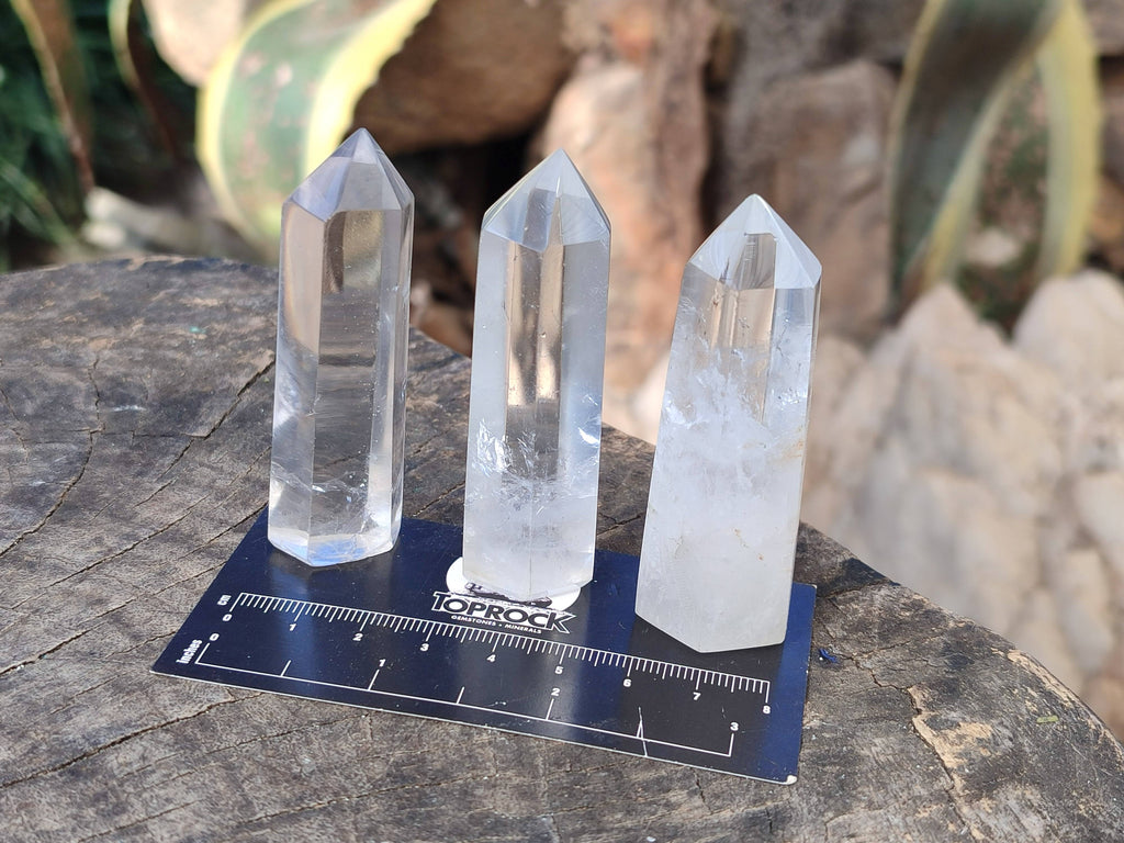 Polished Clear Quartz Crystals x 24 From Madagascar - Toprock Gemstones and Minerals 