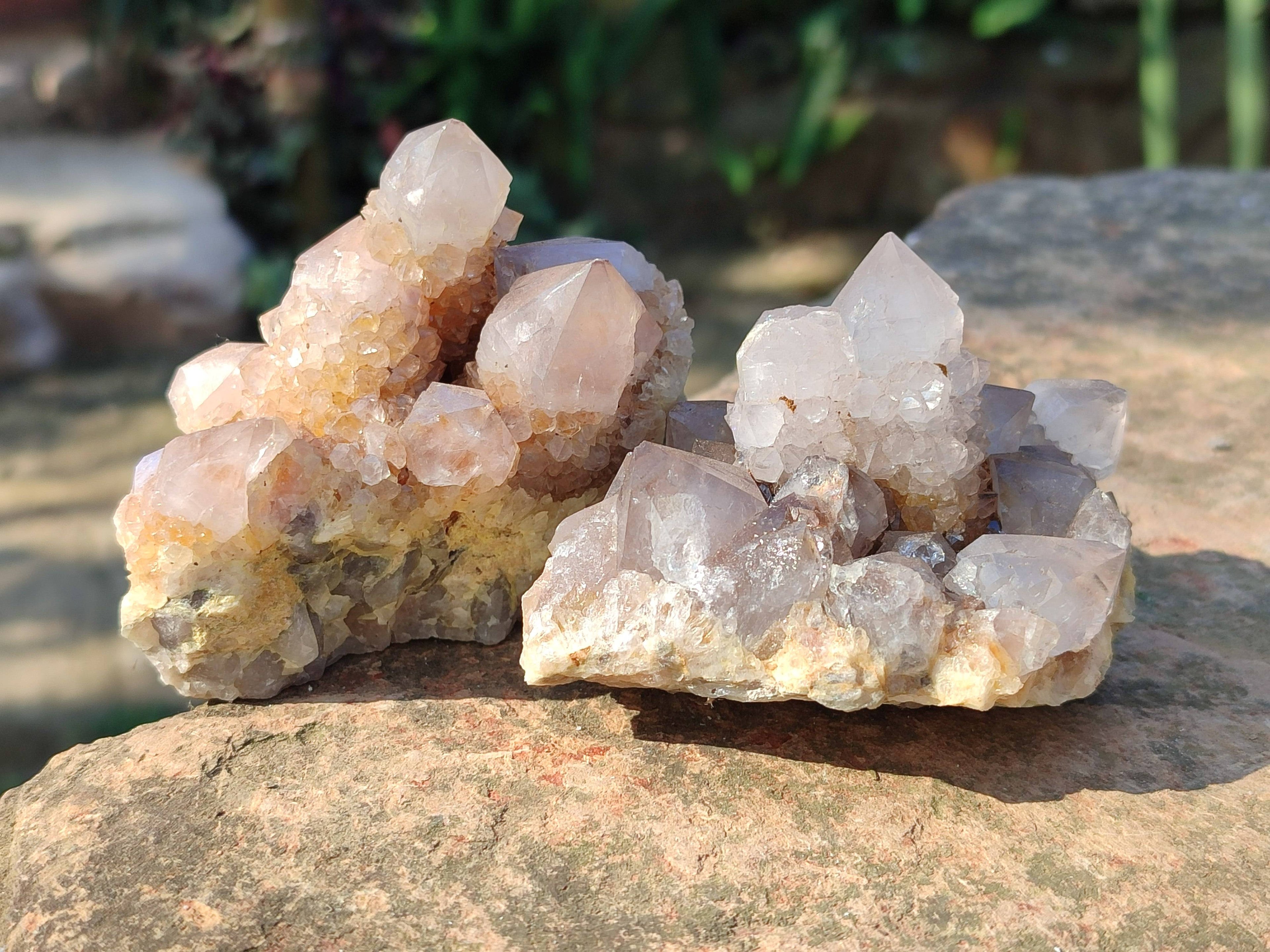 Natural Smokey Spirit Quartz Clusters x 6 From Boekenhouthoek, South Africa - Toprock Gemstones and Minerals 