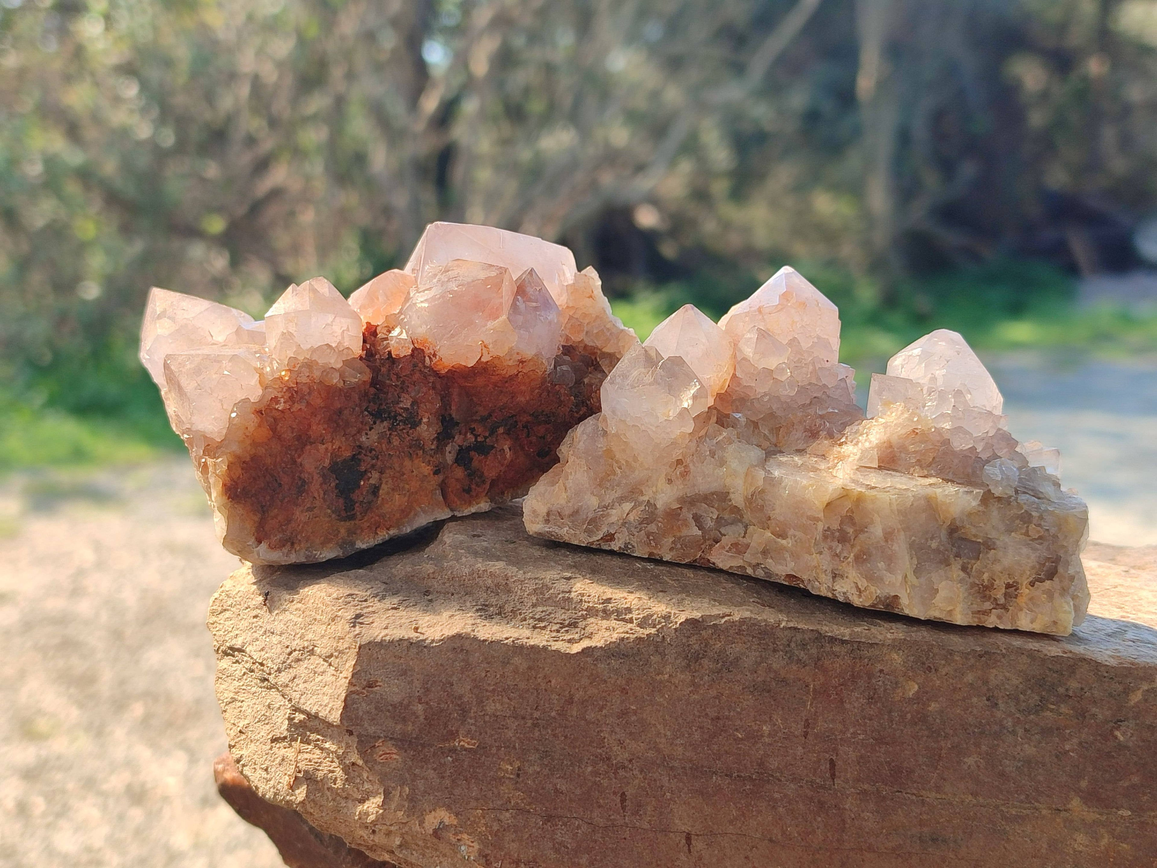 Natural Smokey Spirit Quartz Clusters x 6 From Boekenhouthoek, South Africa - Toprock Gemstones and Minerals 