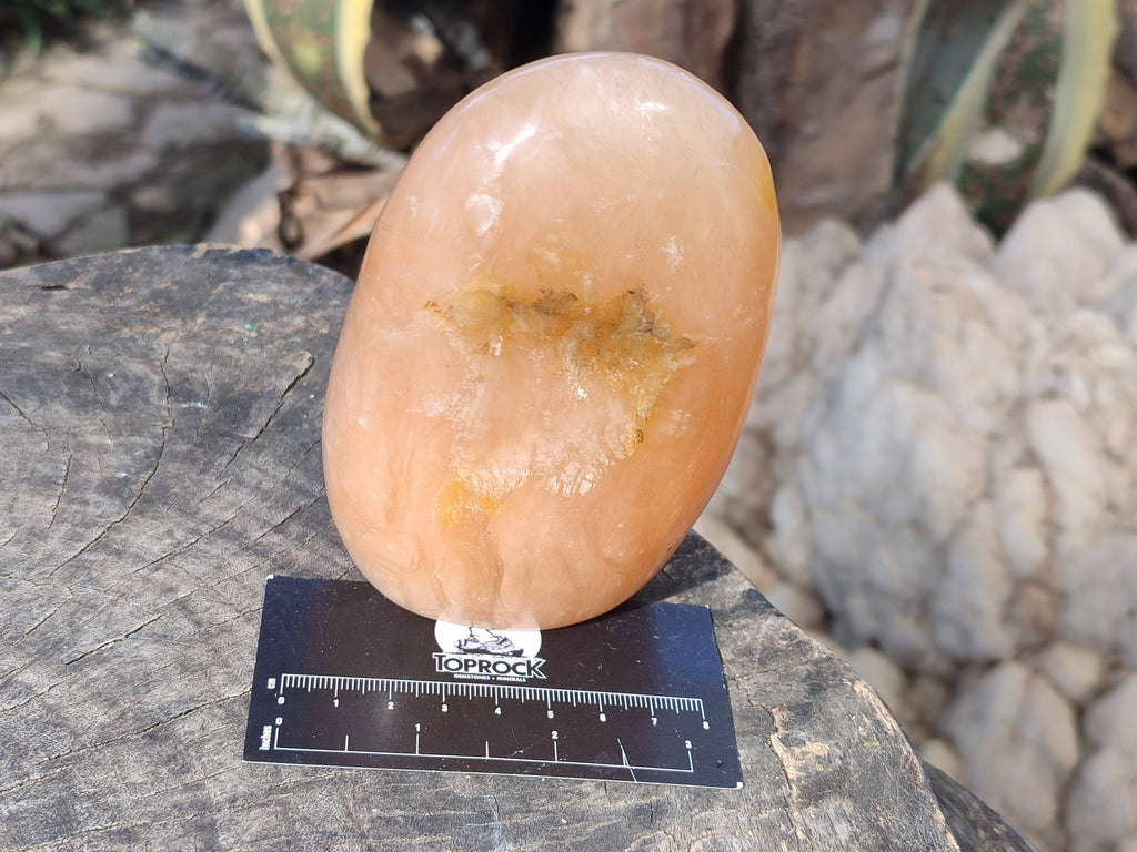 Polished Orange Twist Calcite Standing Free Forms x 2 From Madagascar - Toprock Gemstones and Minerals 
