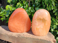 Polished Orange Twist Calcite Standing Free Forms x 2 From Madagascar - Toprock Gemstones and Minerals 
