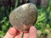 Polished Rare Pharaoh Stone Pyrite in Basalt Palm Stones x 5 Iron Duke Mine, Zimbabwe