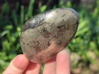 Polished Rare Pharaoh Stone Pyrite in Basalt Palm Stones x 5 Iron Duke Mine, Zimbabwe
