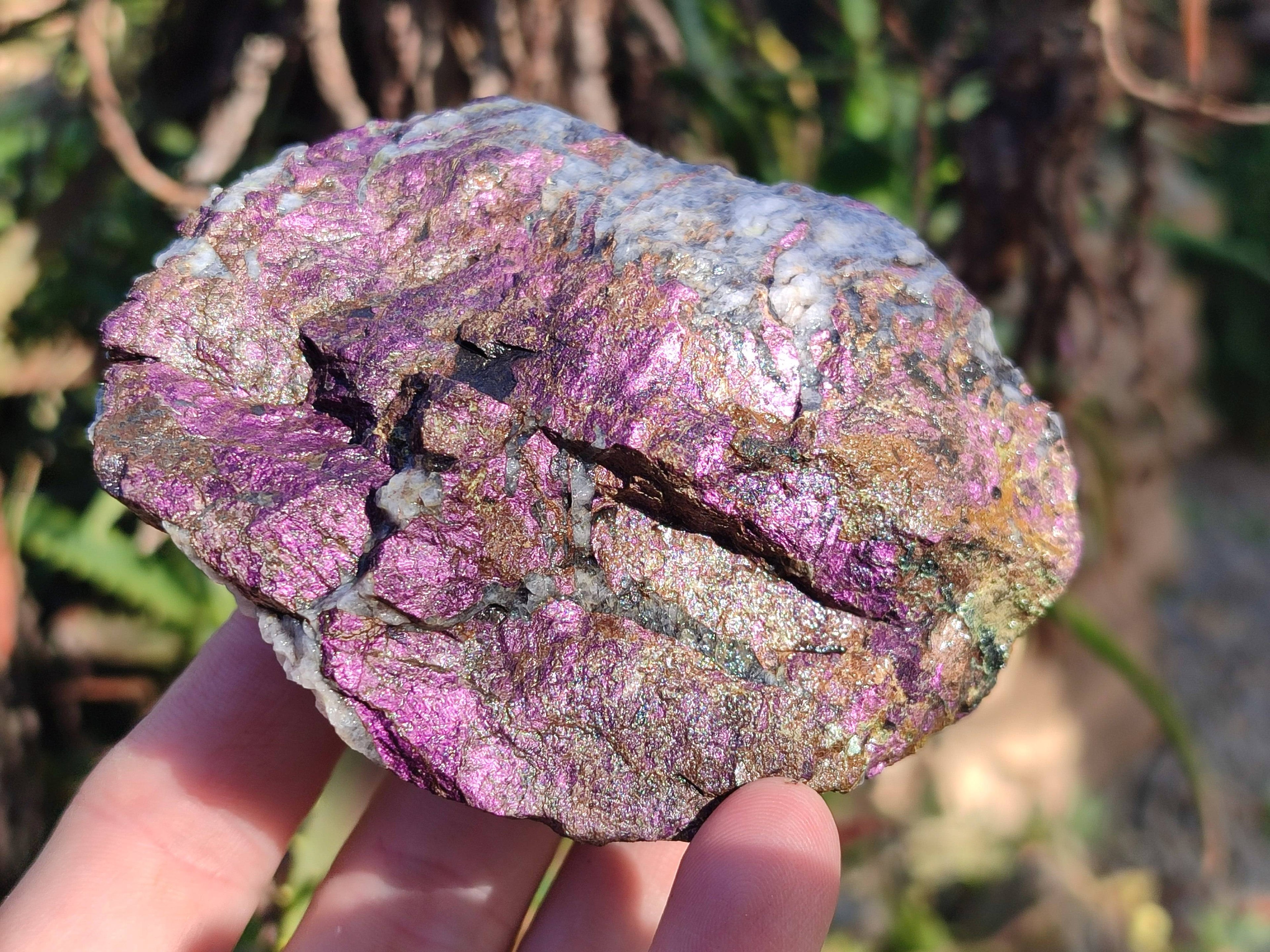 Natural Metallic Purpurite Cobbed Specimens x 6 From Erongo, Namibia - Toprock Gemstones and Minerals 
