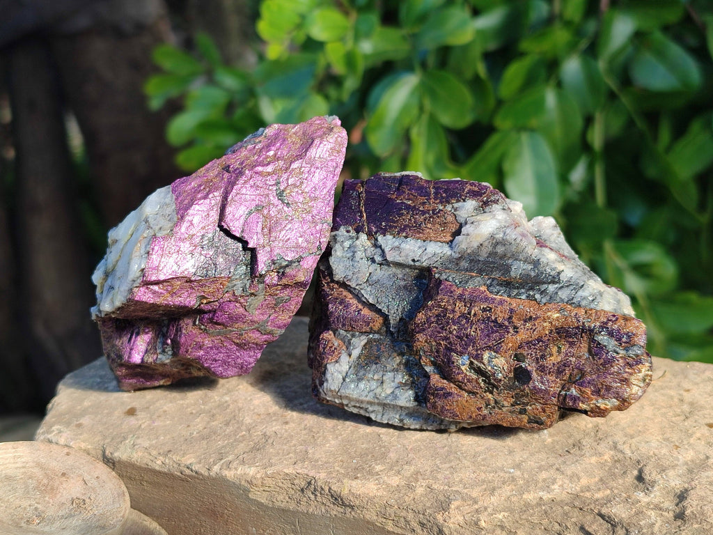 Natural Metallic Purpurite Cobbed Specimens x 6 From Erongo, Namibia - Toprock Gemstones and Minerals 