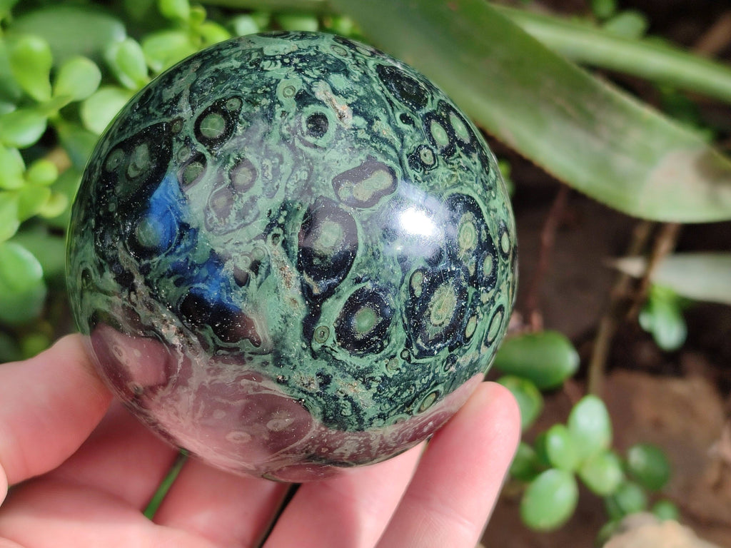 Polished Fossilized Stromatolite Jasper Spheres x 4 From Katsepy, Madagascar - Toprock Gemstones and Minerals 