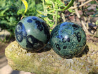 Polished Fossilized Stromatolite Jasper Spheres x 4 From Katsepy, Madagascar - Toprock Gemstones and Minerals 