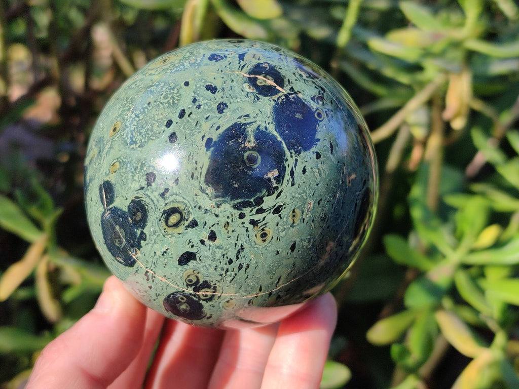 Polished Fossilized Stromatolite Jasper Spheres x 4 From Katsepy, Madagascar - Toprock Gemstones and Minerals 