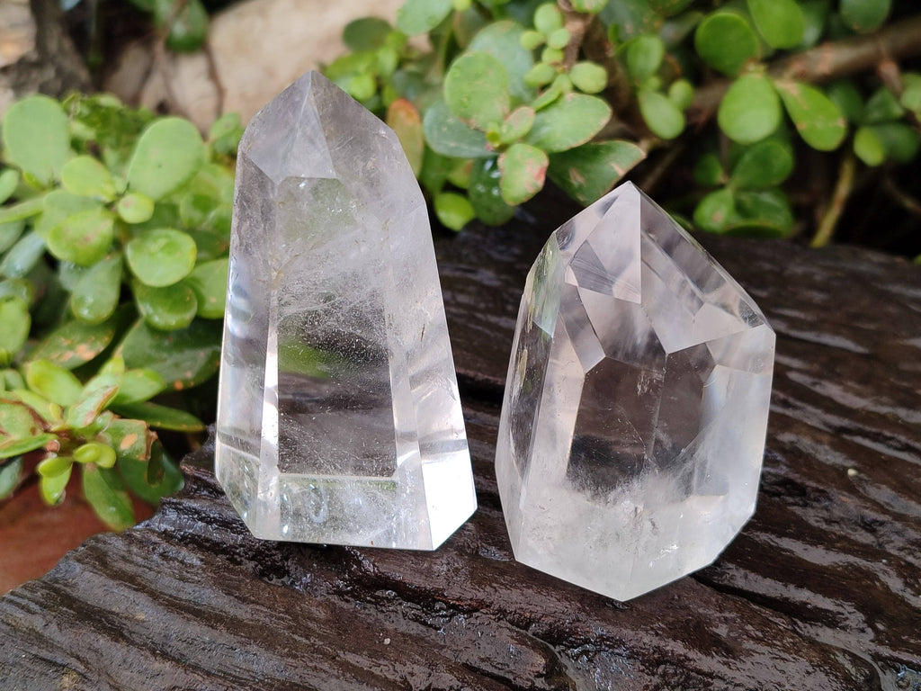 Polished Clear Quartz Crystals x 6 From Madagascar - Toprock Gemstones and Minerals 