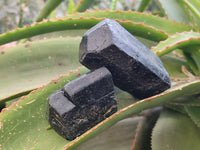 Natural Schorl Black Tourmaline Specimens x 12 From Zimbabwe