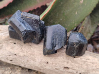 Natural Schorl Black Tourmaline Specimens x 12 From Zimbabwe