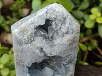 Polished Celestite Points x 2 From Sakoany, Madagascar