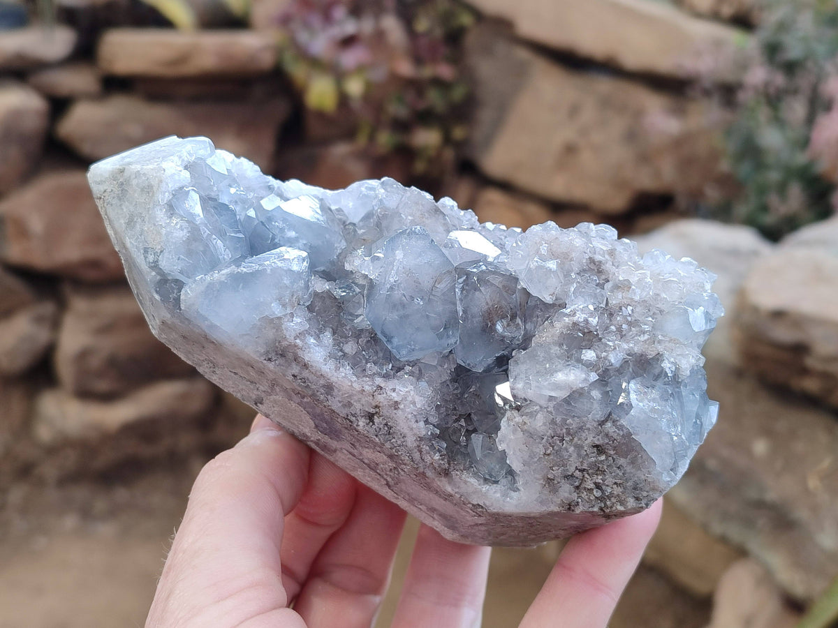 Polished Celestite Points x 2 From Sakoany, Madagascar - Toprock Gemstones and Minerals 