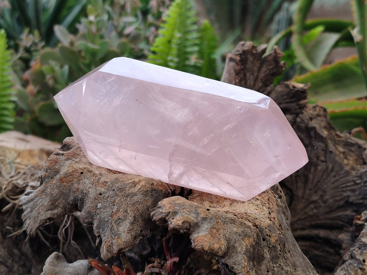 Polished Double Terminated Rose Quartz Points x 4 From Madagascar - Toprock Gemstones and Minerals 