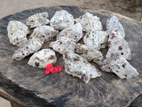 Natural Red Pyrope Garnet Crystals in Quartz Feldspar Matrix x 15 From Namibia