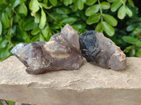 Natural Smokey Amethyst Quartz Crystals x 9 From Brandberg, Namibia