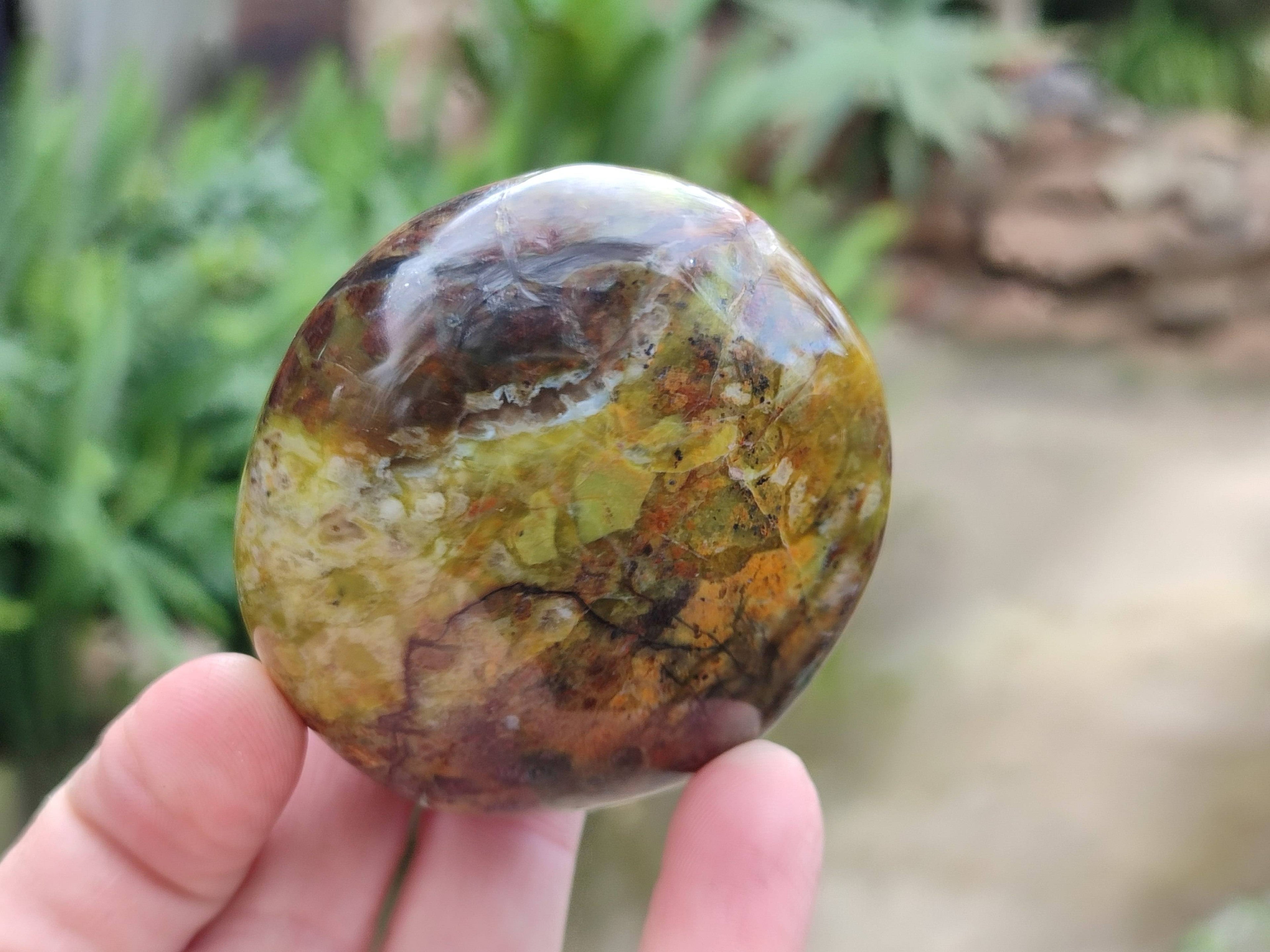 Polished Green Opal Palm Stones x 6 From Madagascar - Toprock Gemstones and Minerals 