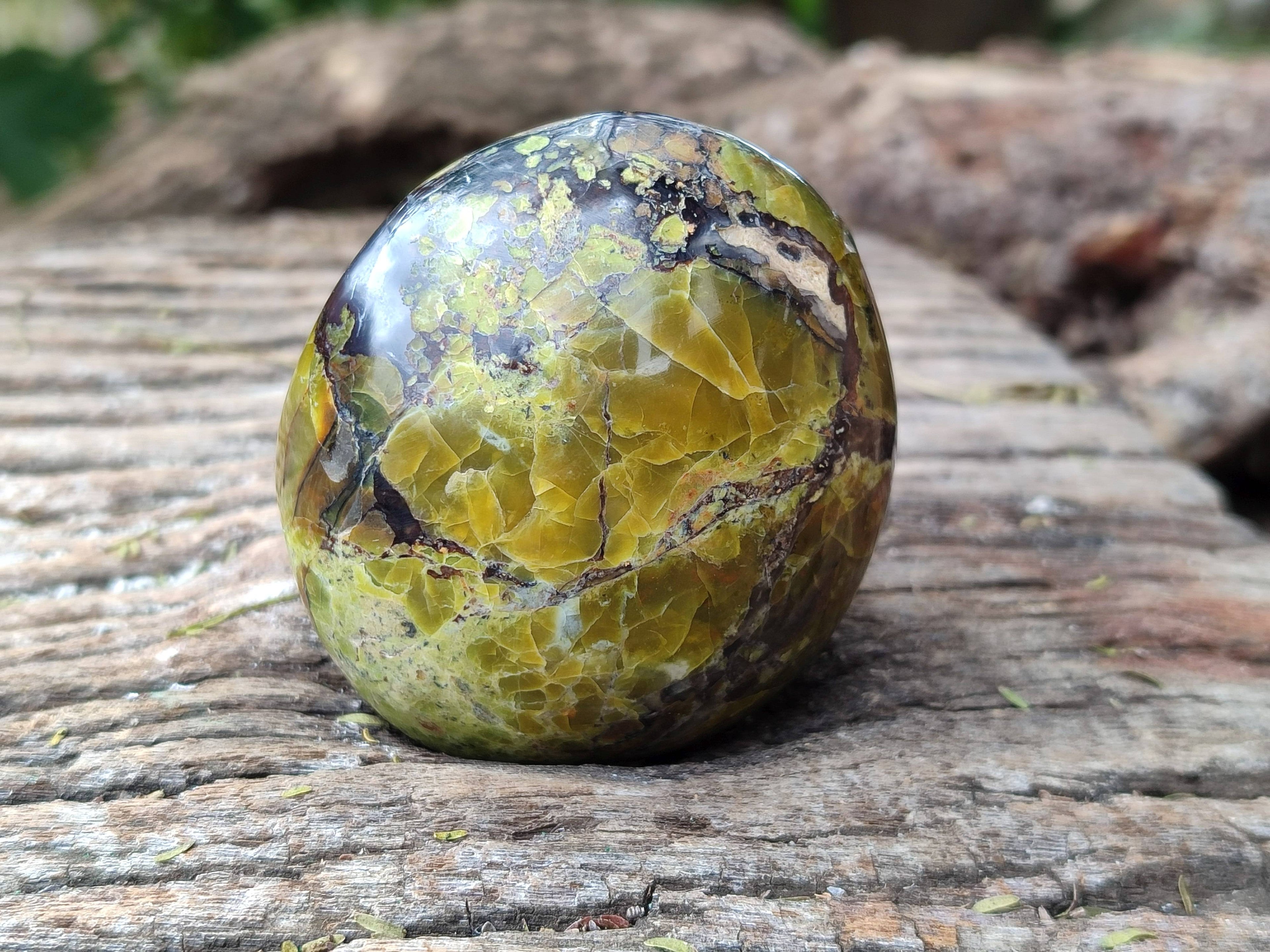 Polished Green Opal Palm Stones x 6 From Madagascar - Toprock Gemstones and Minerals 