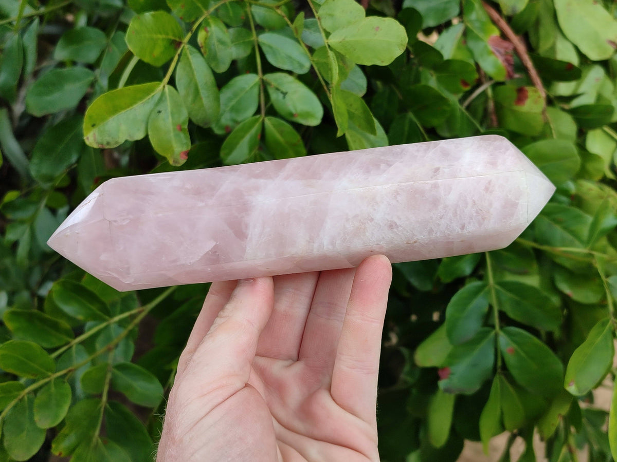 Polished Double Terminated Rose Quartz Points x 2 From Madagascar - Toprock Gemstones and Minerals 