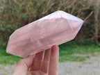 Polished Double Terminated Rose Quartz Points x 2 From Madagascar - Toprock Gemstones and Minerals 